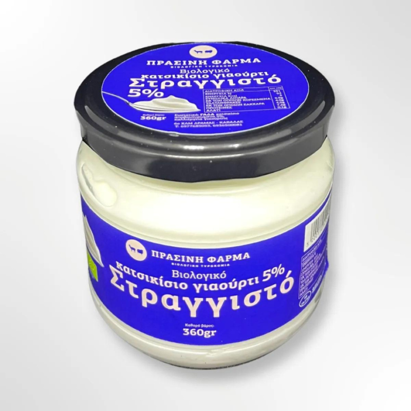 Βιολογικό Γιαούρτι Στραγγιστό 5% Κατσικίσιο 360g Πράσινη Φάρμα