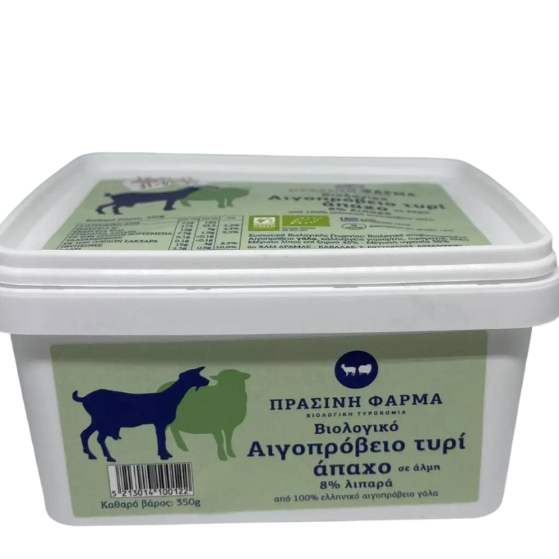 Βιολογικό Τυρί Αιγοπρόβειο Light 8% 350g Πράσινη Φάρμα