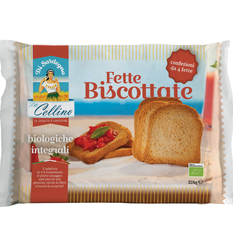 Φρυγανιές Ολικής Άλεσης 324gr. Bio, Cellino