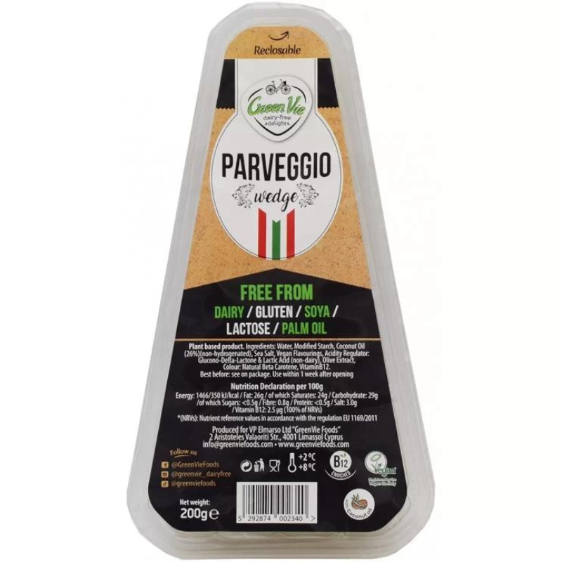 Φυτικό Τυρί Παρμεζάνα Κομμάτι 200g Parveggio GreenVie