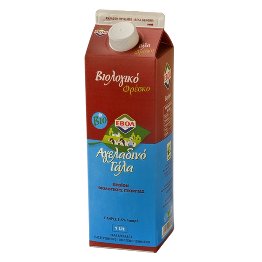 Βιολογικό Γάλα Αγελάδος Φρέσκο 1lt 3,5% Bio, Ελληνικό, Εβόλ