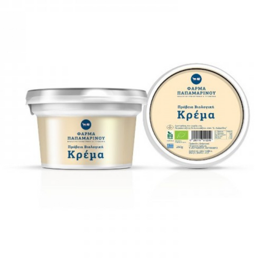 Βιολογική  Πρόβεια Κρέμα Βανίλια 220g  Φάρμα Παπαμαρίνου