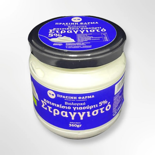 Βιολογικό Γιαούρτι  Στραγγιστό 5%  Κατσικίσιο  360g   Πράσινη Φάρμα