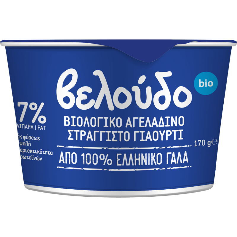 Βιολογικό Γιαούρτι Αγελαδινό Στραγγιστό 170g  Βελούδο