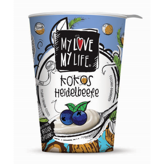 Βιολογικό, Vegan Επιδόρπιο Καρύδας με Μύρτιλο 180g   My Love My Life